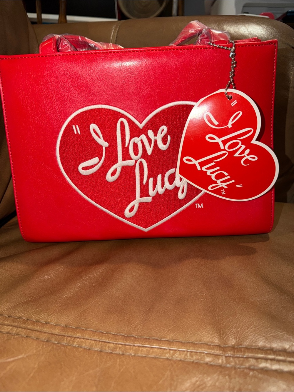 I Love Lucy Red Heart Tote Bag - Women's Handbag